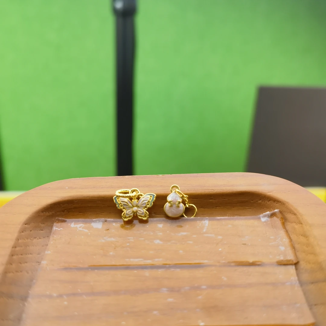 足金999 蝴蝶葫芦精品配件