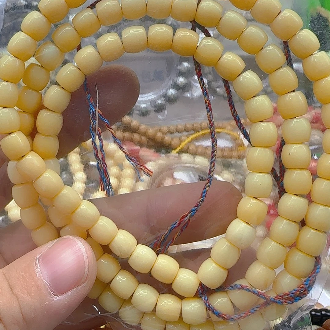 手串星月菩提169奶油黄坨坨76-108直切