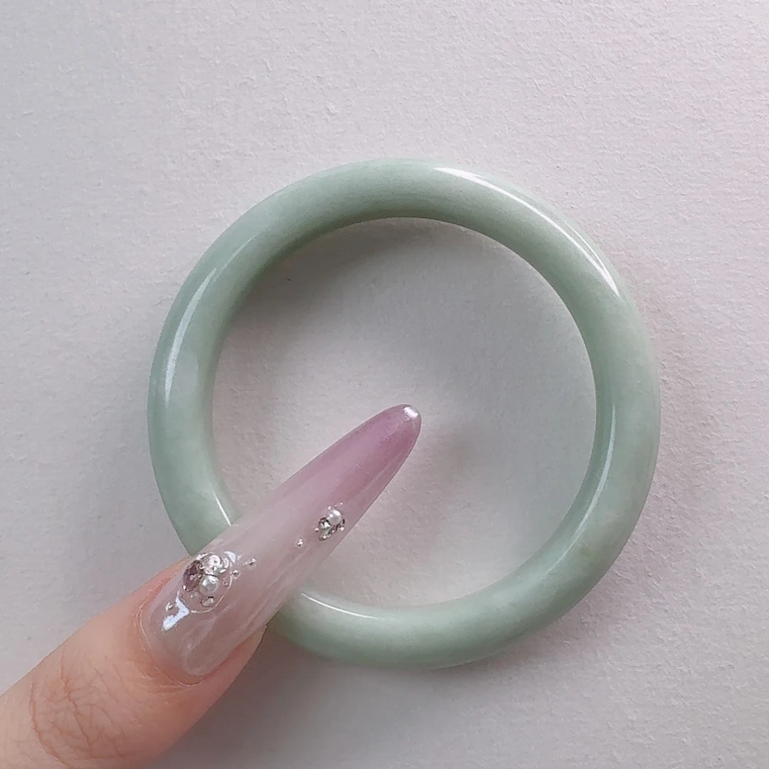 沉***默蓝田玉（蛇纹石化大理石玉）手镯未镶嵌