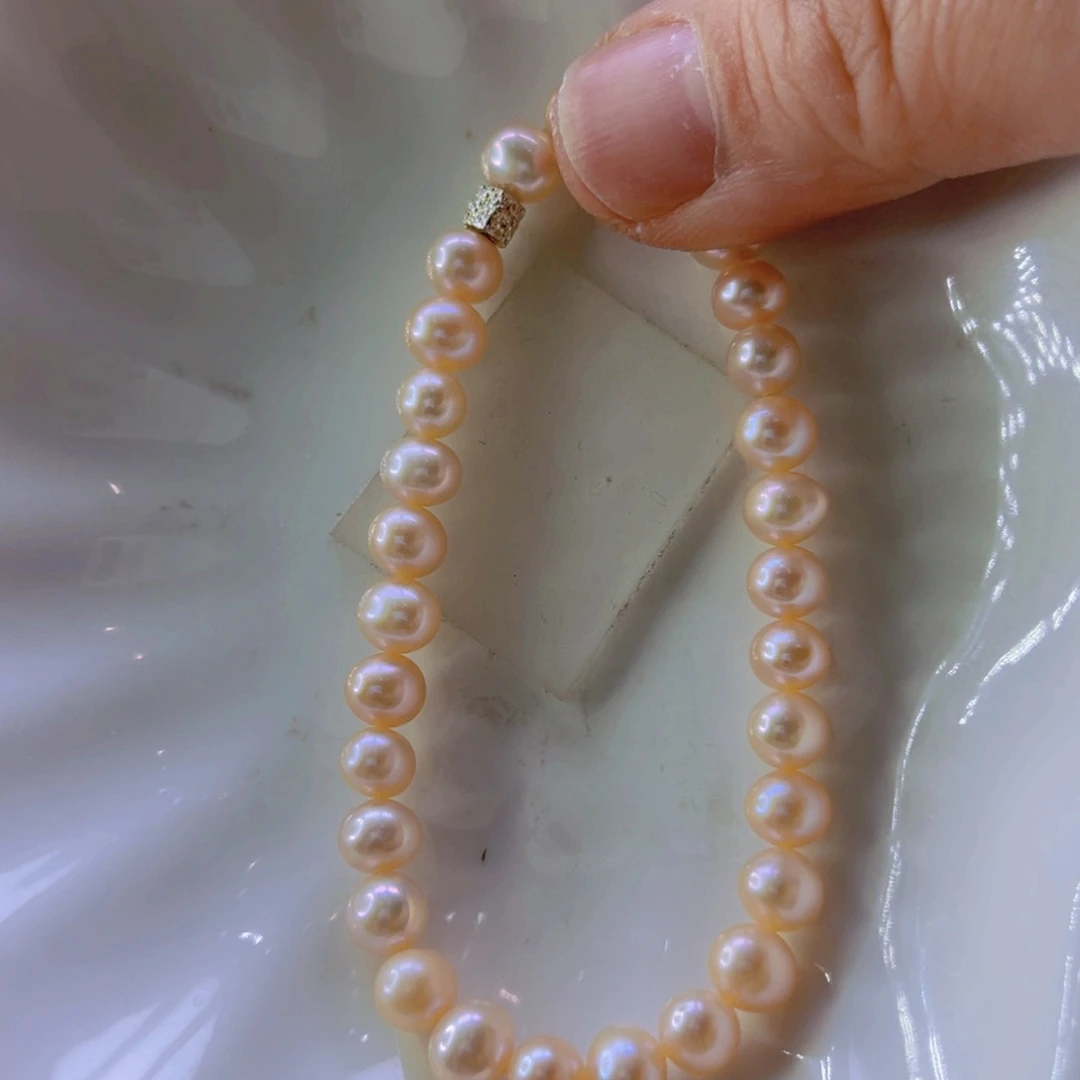 淡水珍珠手绳合金