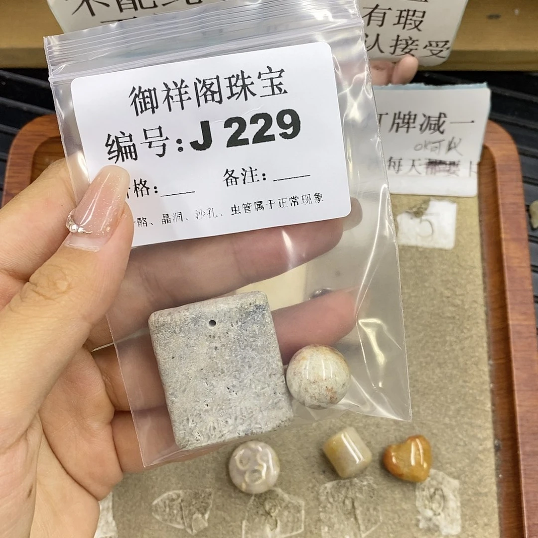 硅化珊瑚（珊瑚玉）未镶嵌颈饰墨***?