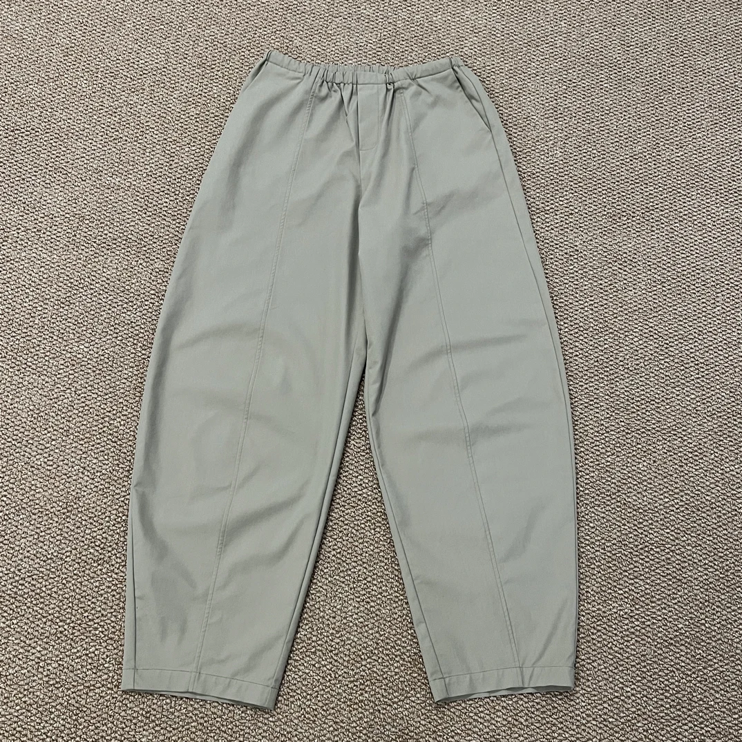 一半---松紧腰宽松版型长裤2409241