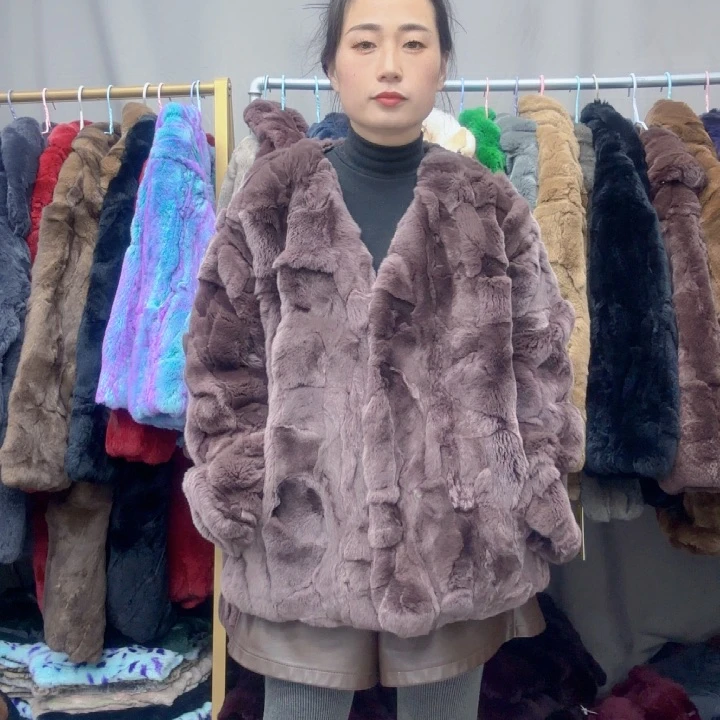 N***y酱紫色短款v领大码xl