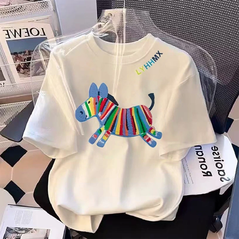 【6-2】2025纯棉男女同款纯棉T恤短袖t恤男女夏季ins潮牌潮