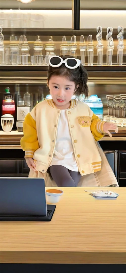 女童外套春秋款2025春装新款洋气儿童棒球服网红炸街宝宝春季上衣