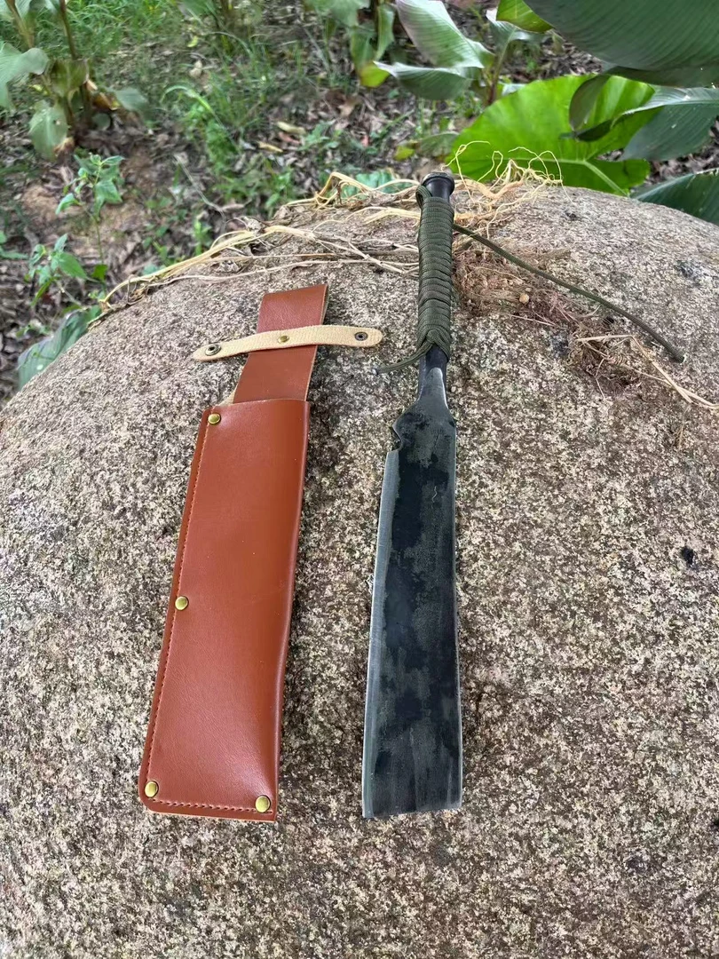 履带销锻打刀柴刀高碳合金钢手工平头砍竹砍树多功能斩骨刀开山刀