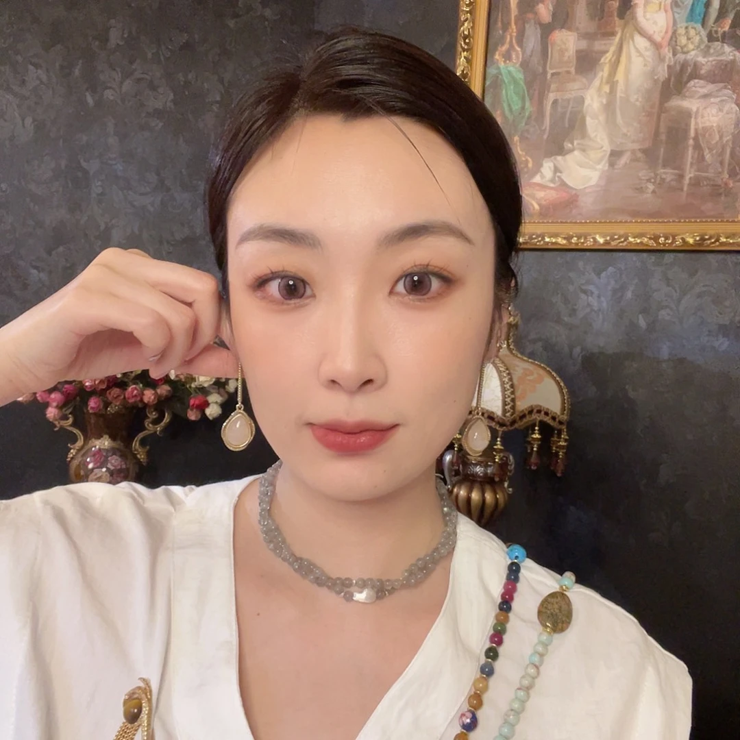 铜合金珐琅925银耳饰32号