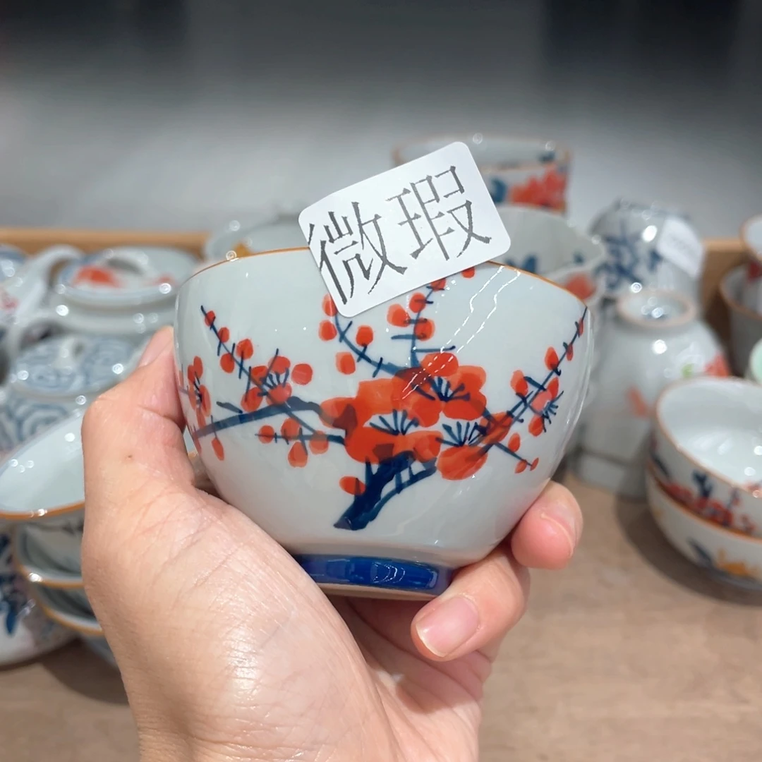 釉下手绘茶具微瑕