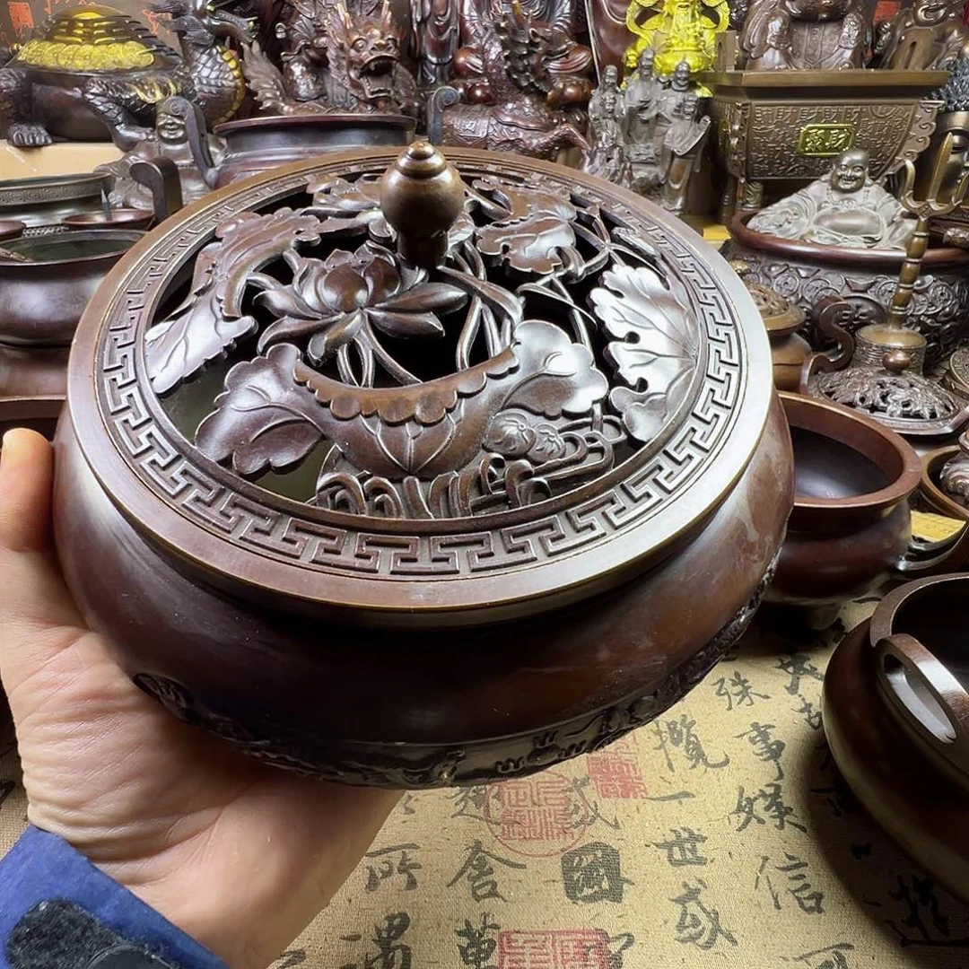 用****2铜香炉家用供奉佛像炉