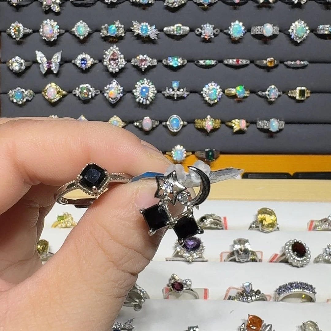 欧泊银S925镶嵌戒指戒指