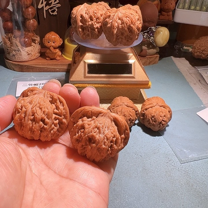 文玩核桃把件二爷帽41