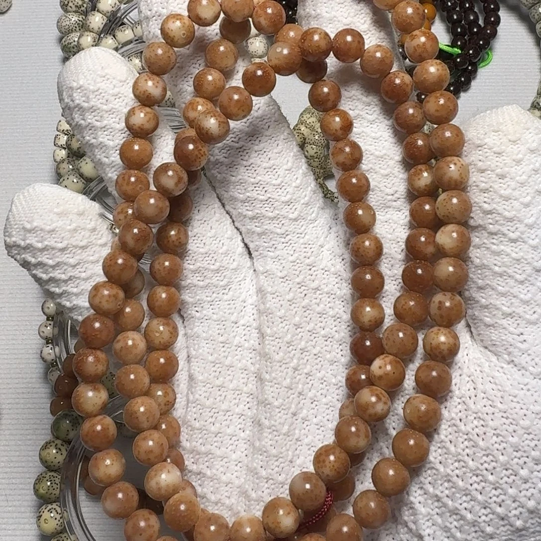 手串星月菩提粉冰玉化卡8圆珠脖挂