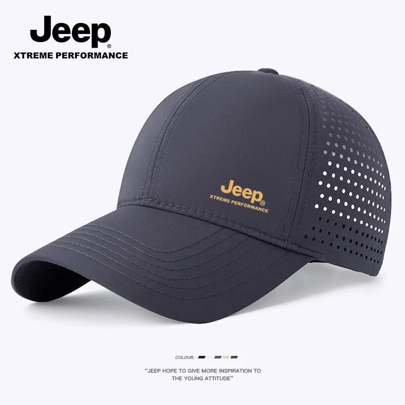 JEEP/吉普棒球帽遮阳帽帽子男款日系夏季鸭舌帽速干夏天休闲钓鱼