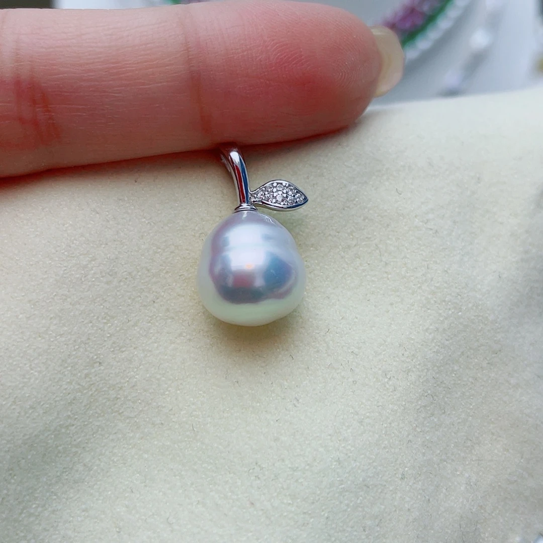 海水珍珠银S925镶嵌颈饰w98