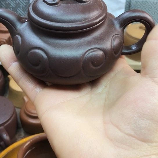 紫砂茶壶紫泥仿古如意180豪升左右