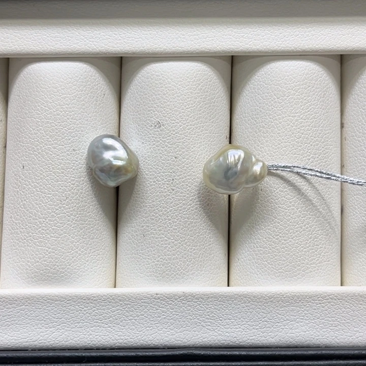 耳饰银S925镶嵌海水珍珠166号