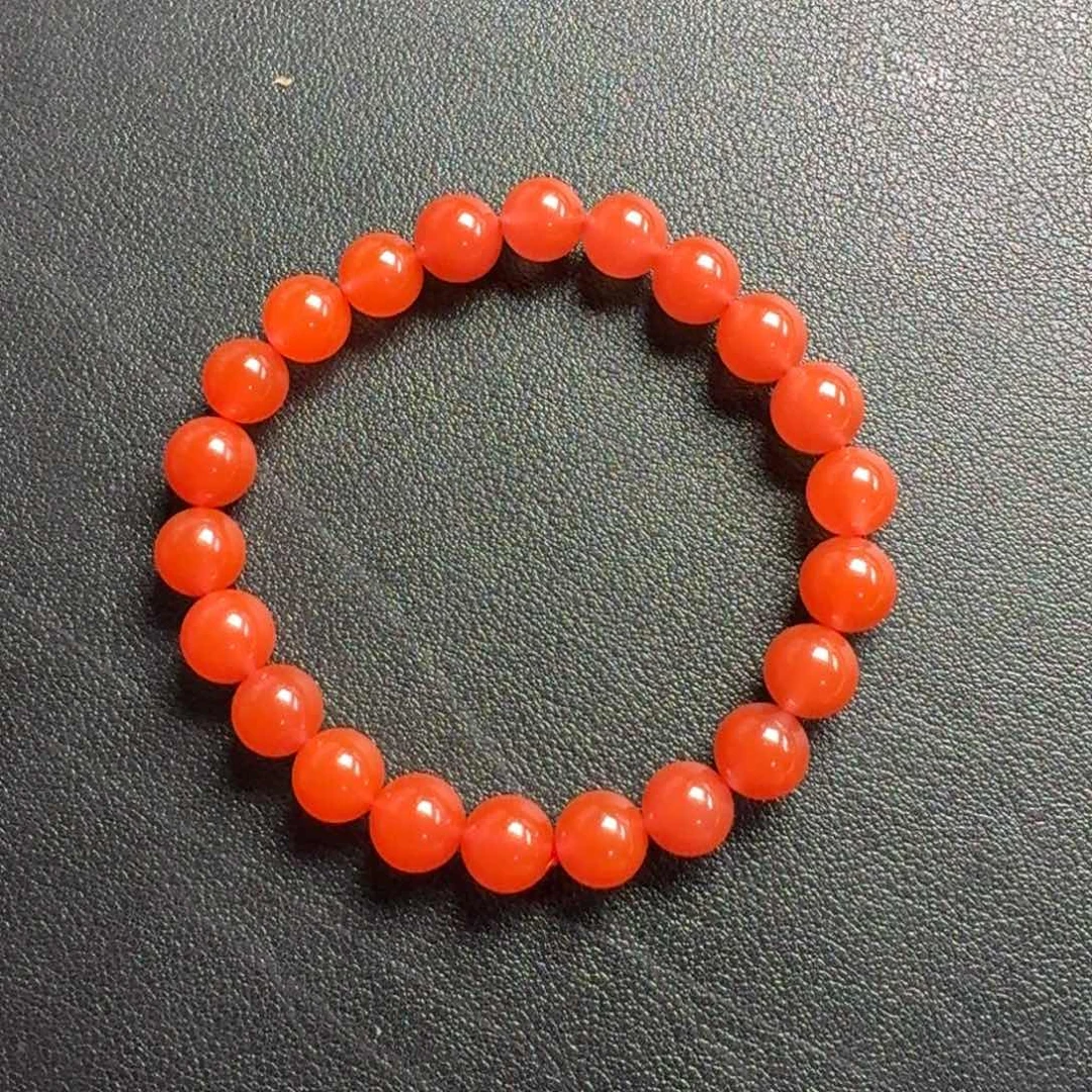 南红玛瑙未镶嵌圆珠手串9+
