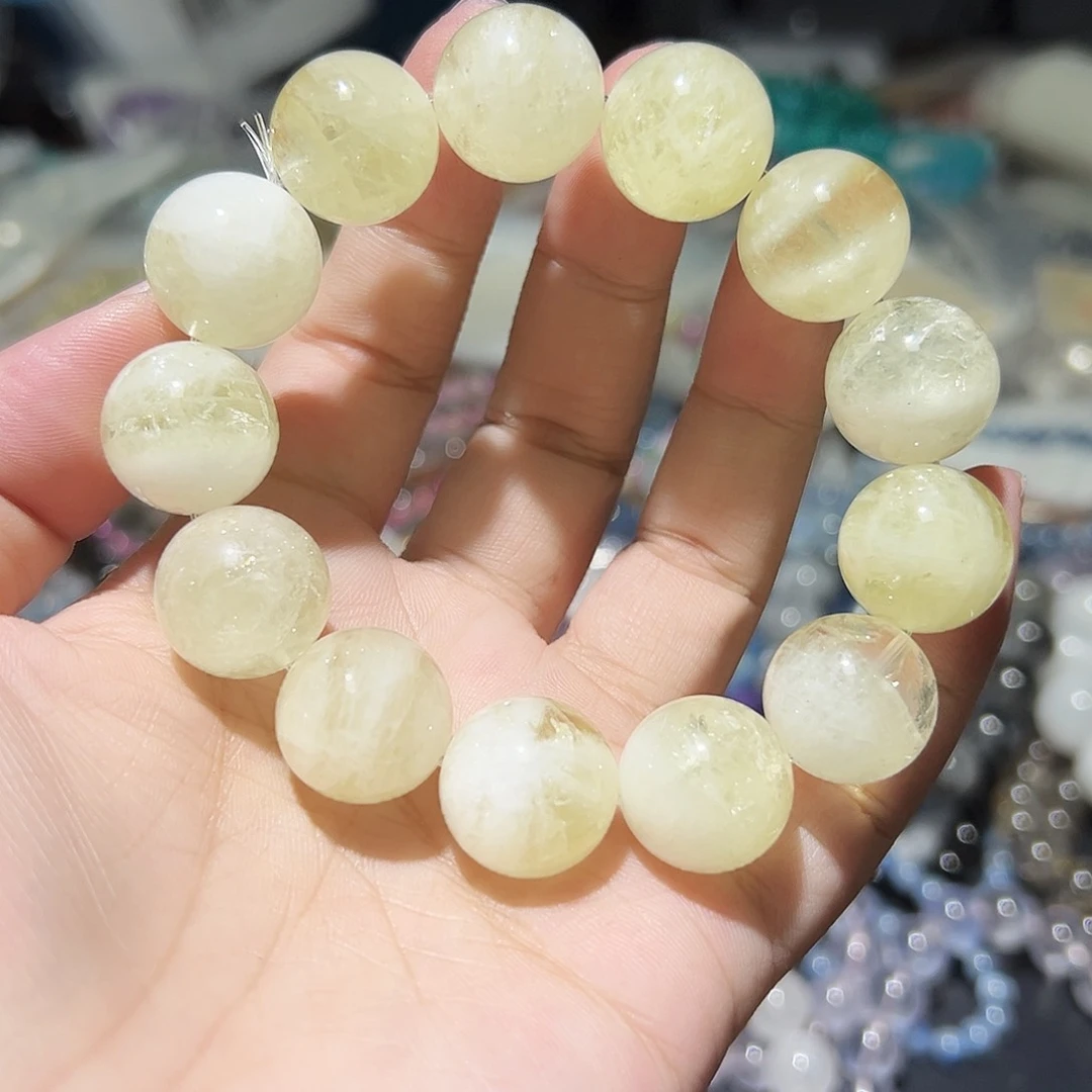 水晶手链未镶嵌黄喜马拉雅17毫米96号