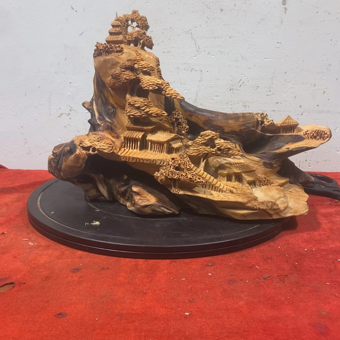 柏木（崖柏）崖柏摆件（精品山水