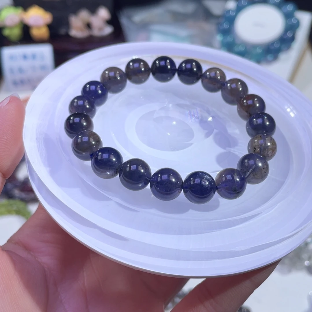 未镶嵌手链水晶满色堇青石9+