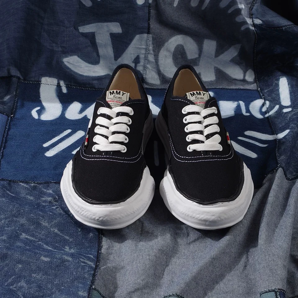 日系复古溶解鞋联名厚底款男女款厚底百搭休闲做旧帆布鞋