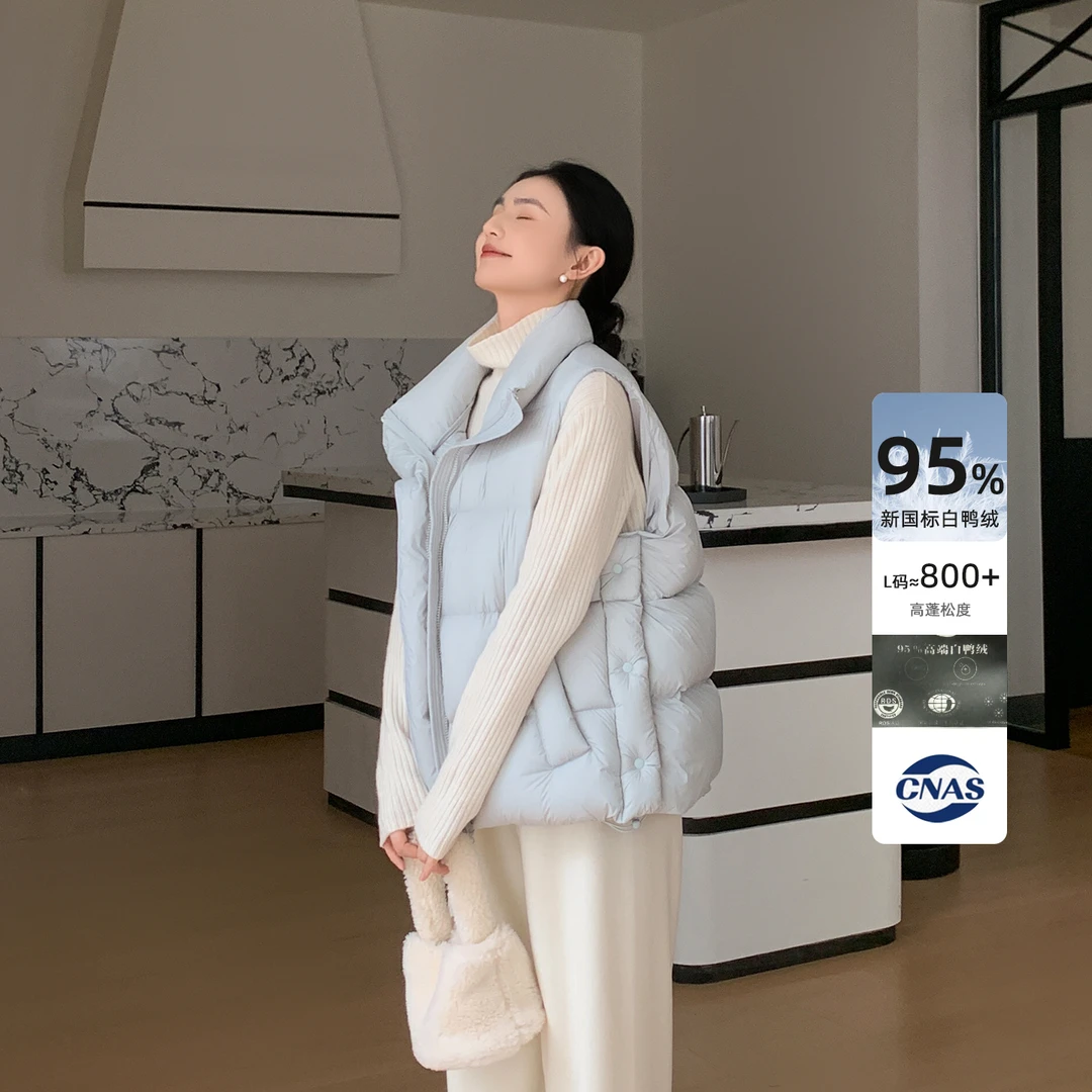 ZMA孕妇装【高领羽绒马甲】白鸭绒冬款孕妇裤显瘦百搭时尚韩版蓬松