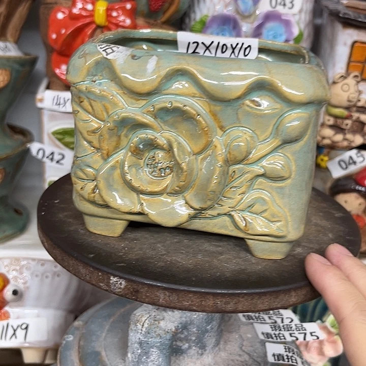 紫砂花盆粗陶材质多肉花盆