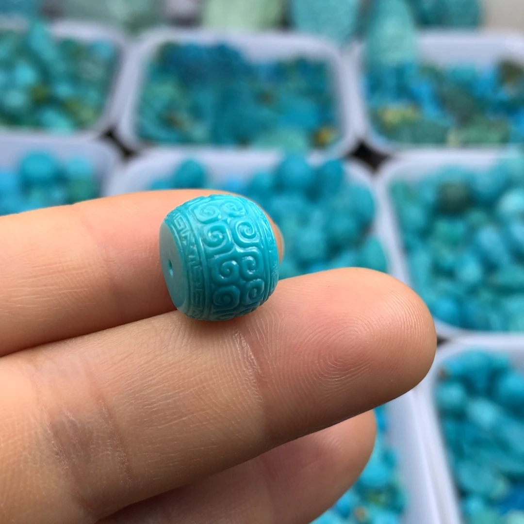 绿松石未镶嵌吊坠(不含链)13×10