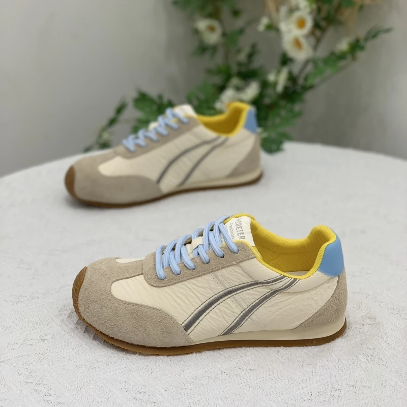 撞色复古时尚百搭运动德训鞋女2025夏季新款学生潮流爆款休闲板鞋