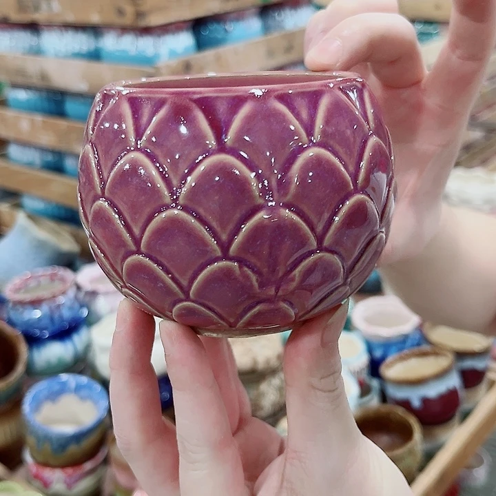 有孔.凑单10元陶瓷花盆发货！