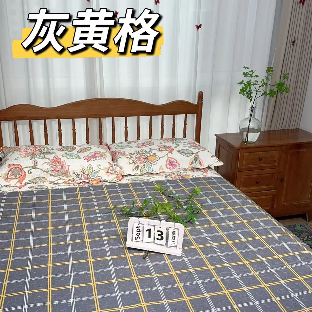 （1米2*2米）外贸-纯棉学生垫单人床盖隔脏垫（B面颜色随机）
