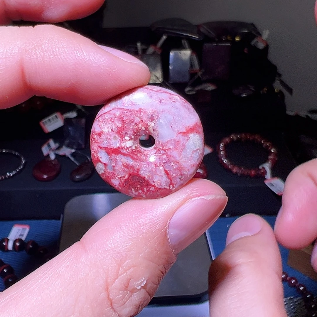 天然辰砂纯天然扣子