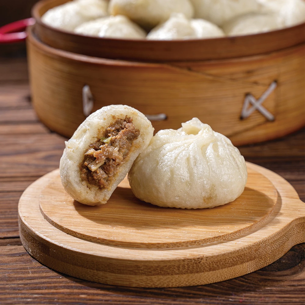 味小笼【嵊州老面黄牛肉小笼包】新鲜现切手工制作老面发酵零添加 2包约440g（共18个）顺丰冷运次日达