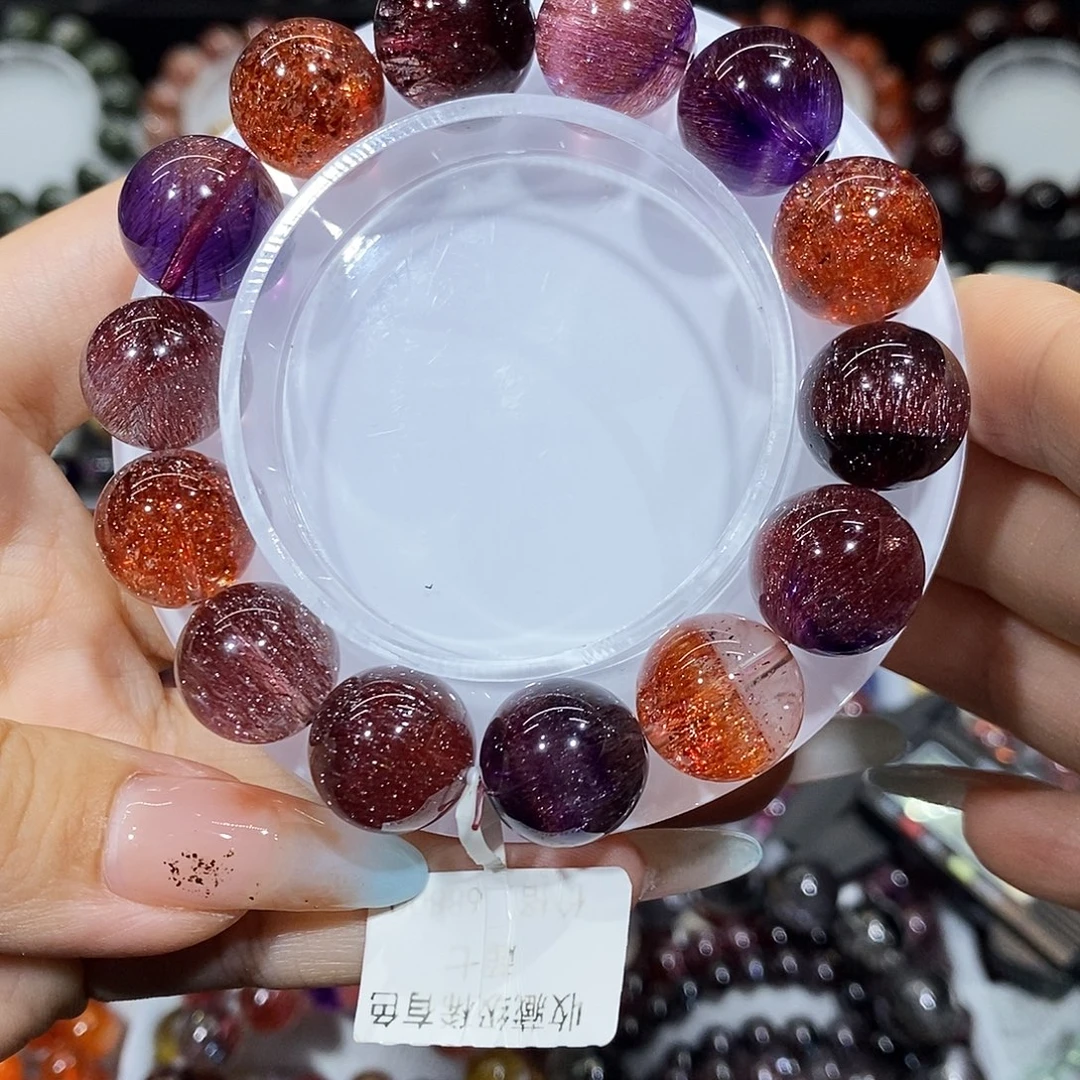 水晶未镶嵌手串稀有色14
