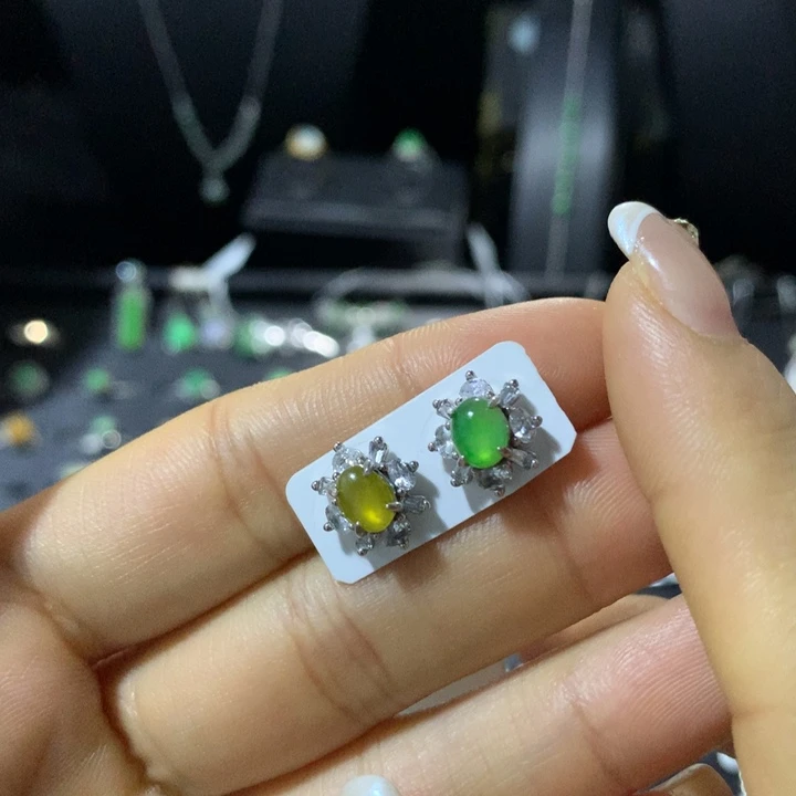 翡翠银S925镶嵌戒指