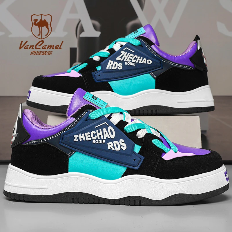 西域骆驼板鞋潮流春季夏季厚底休闲学生青少年休闲板鞋秋季男士