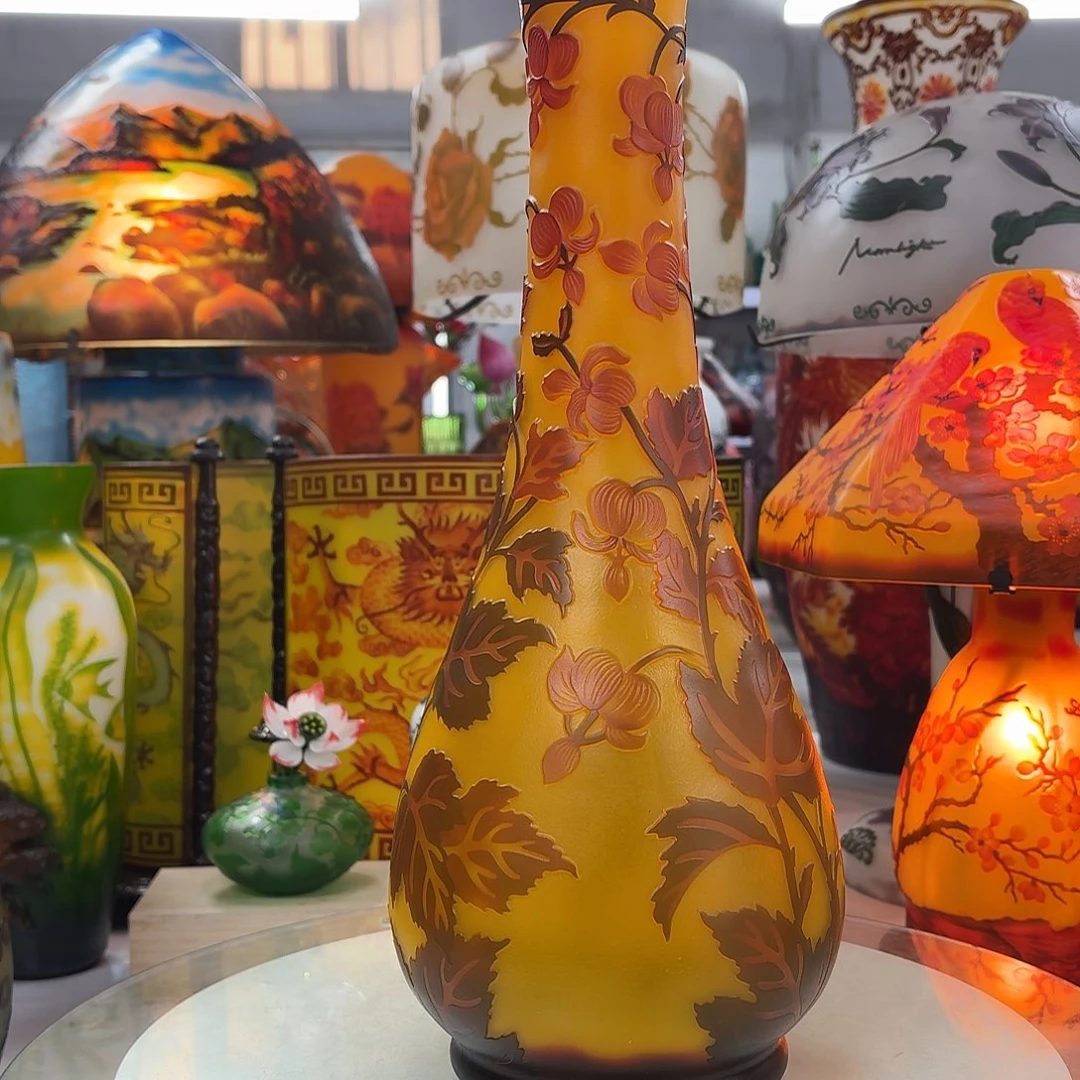 琉璃高40口6葛蕾花瓶