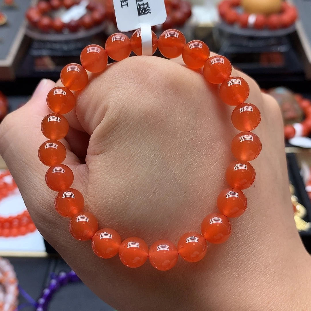 南红玛瑙手链，发货一个未镶嵌