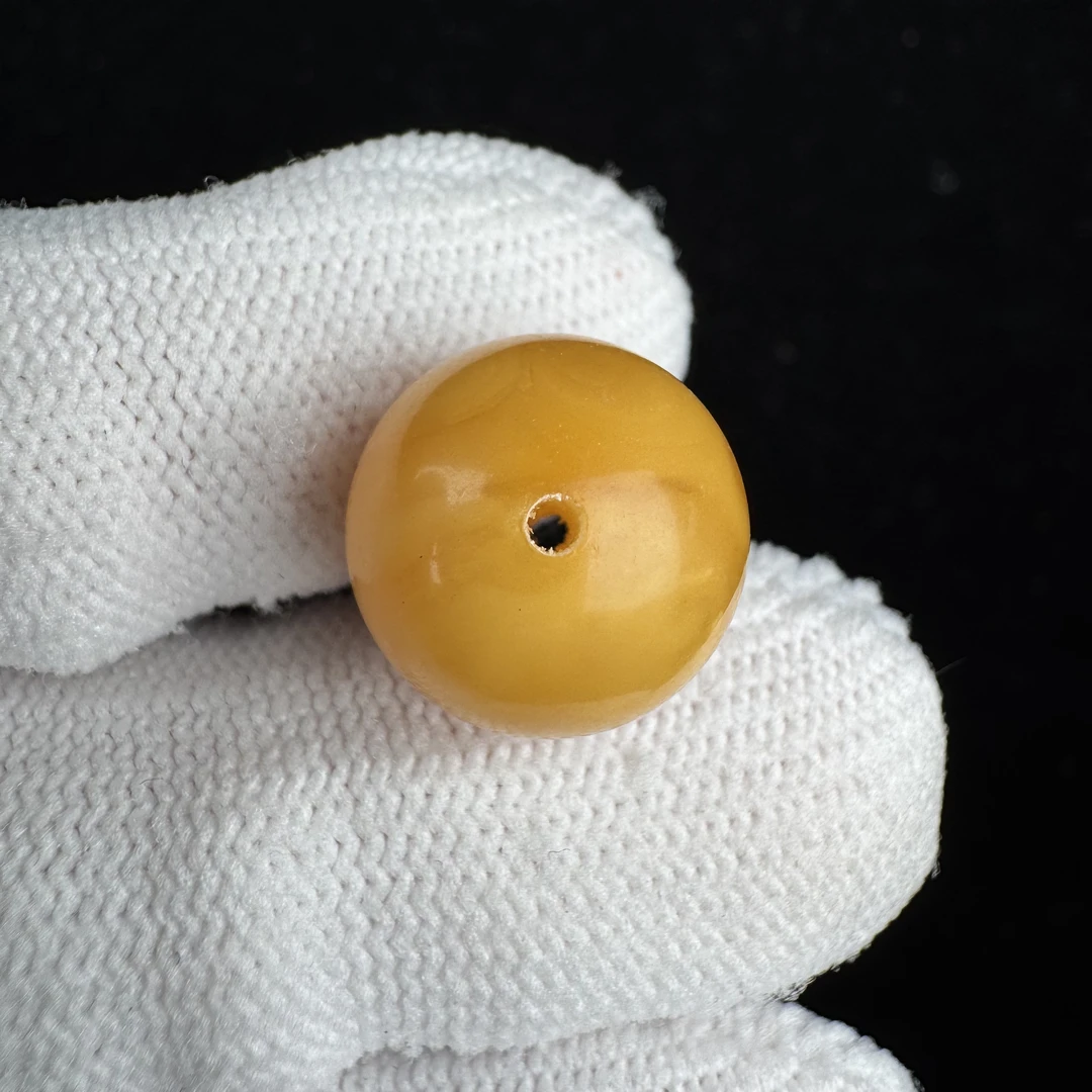 A2817天然蜜蜡制品 老蜡圆球13.7mm一物一图假一罚十