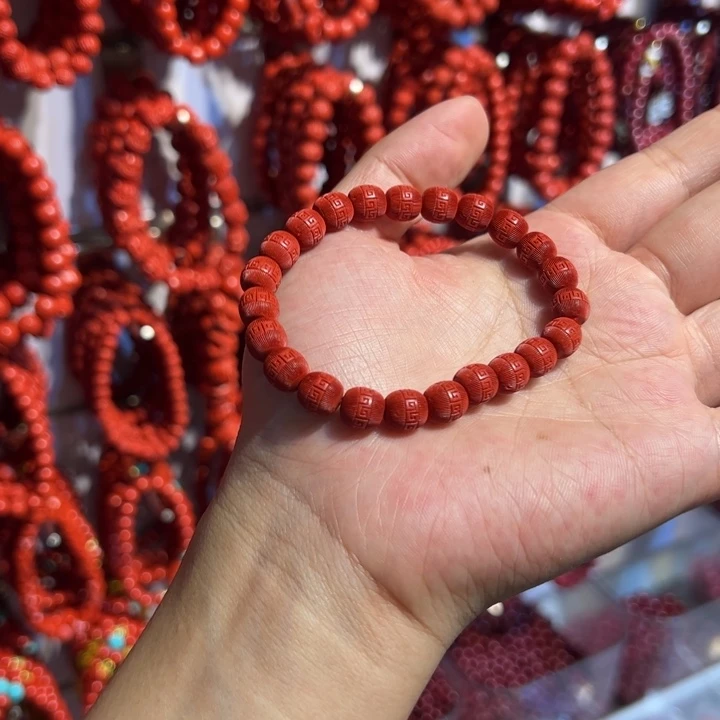 股***拜天然辰砂朱砂手串