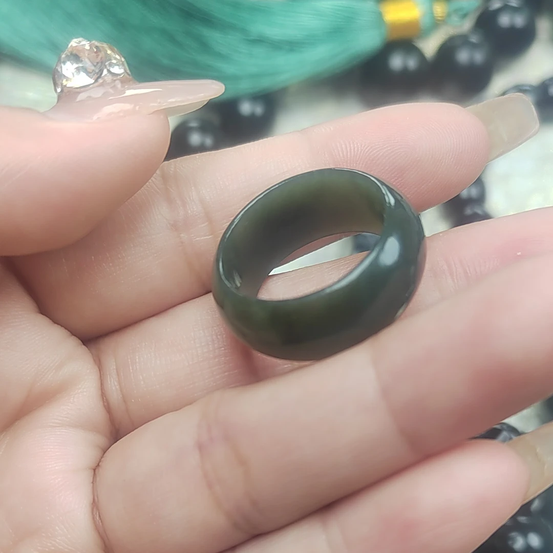 和田玉青玉戒指扳指