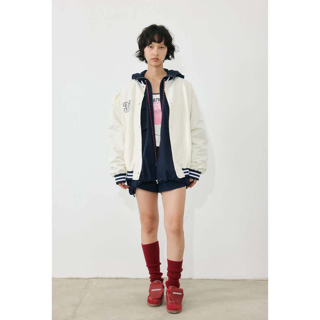 ANNAMOOER · 设计师品牌白色棒球服外套 AM71W07