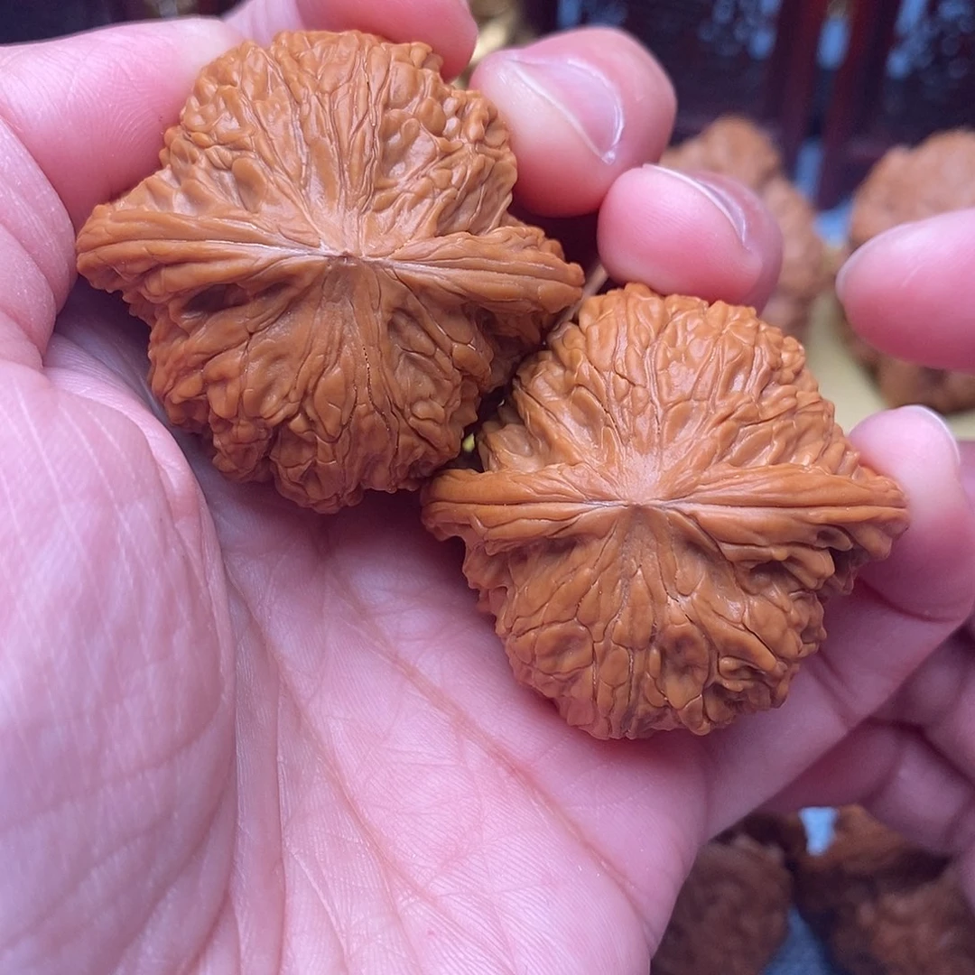 文玩核桃把件毕业全品山地正磨40.5尺