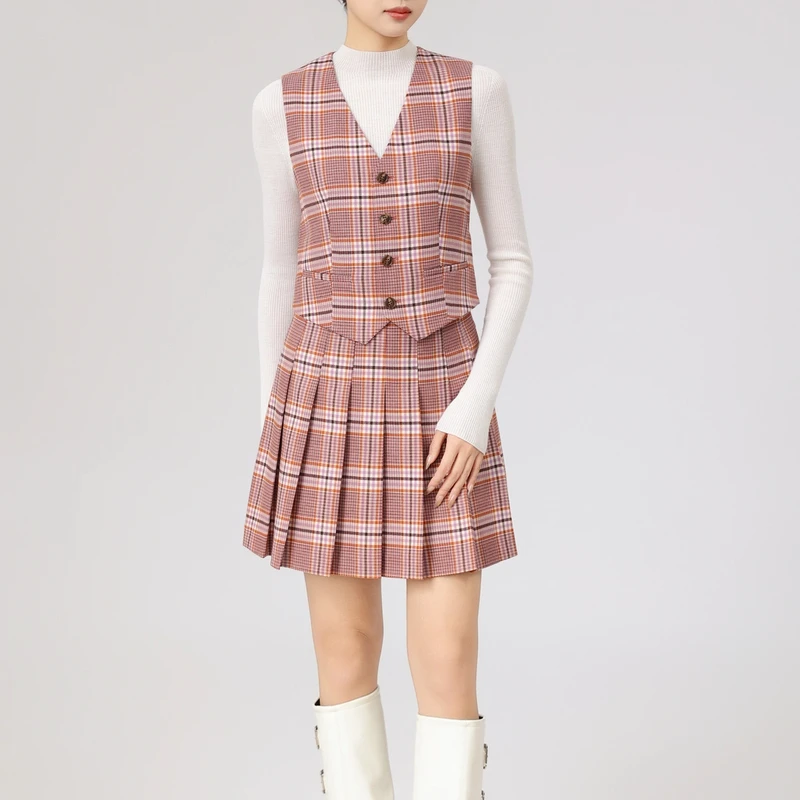 GIRDEAR/哥弟休闲百搭通勤外穿双口袋修身无袖西装马甲1400808