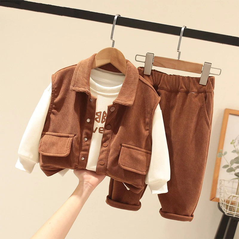 男童春秋套装儿童秋装三件套2025新款中小童秋季童装韩版洋气