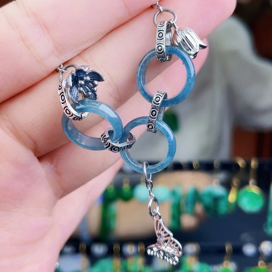 翡翠未镶嵌耳饰饰品