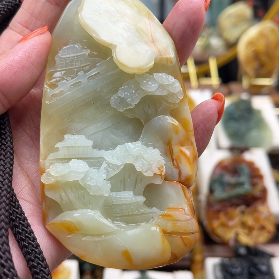 平***好岫玉未镶嵌挂件手把