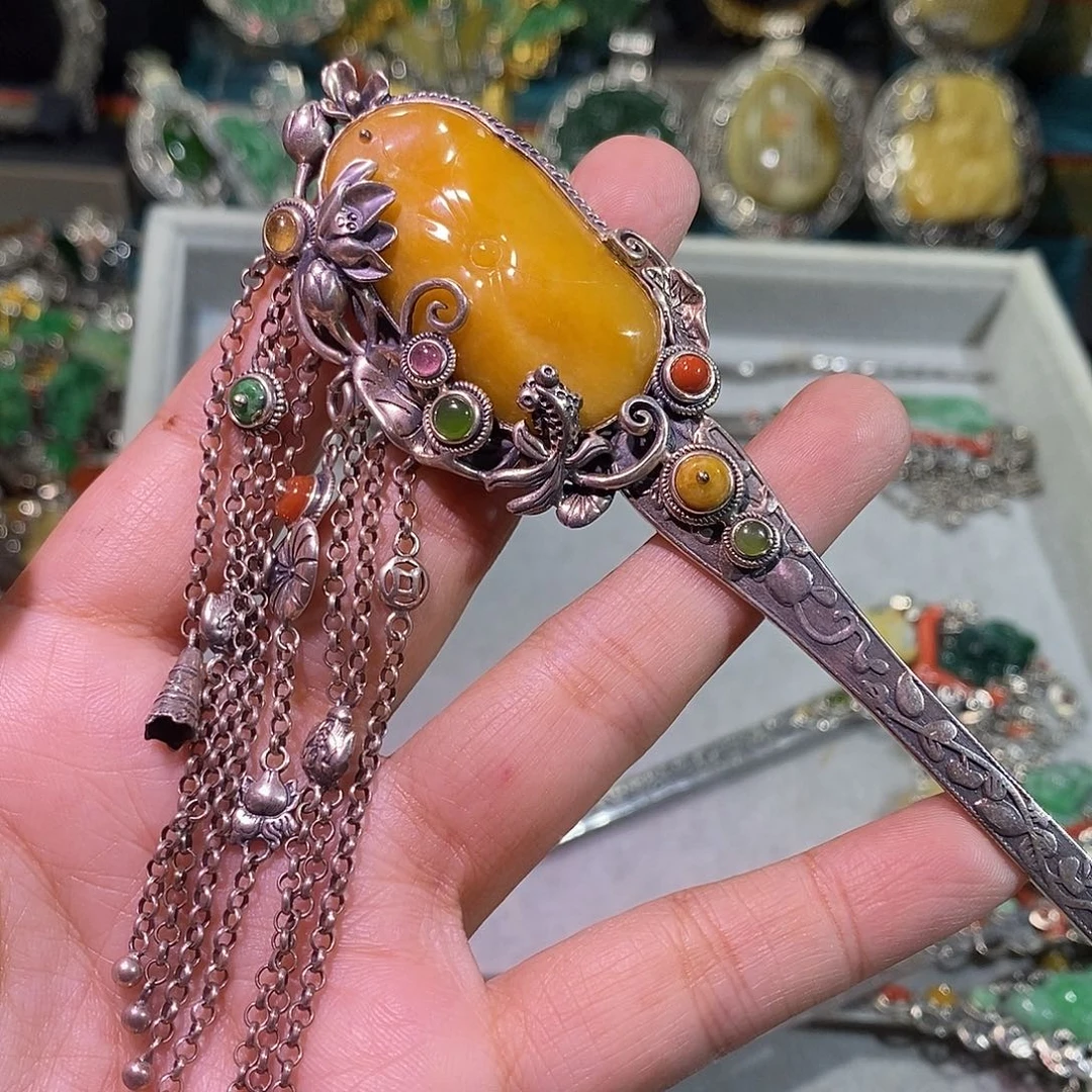 珐琅磁石发簪炸炸炸炸炸