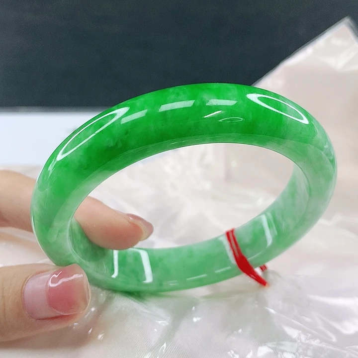 翡翠未镶嵌手镯圈56，11046