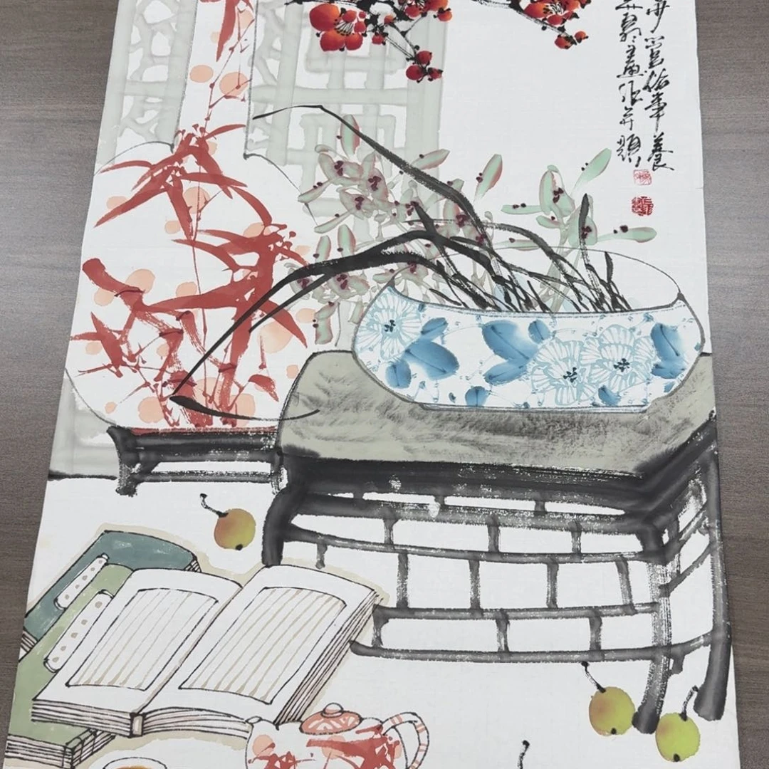 国画国画作品山水花鸟